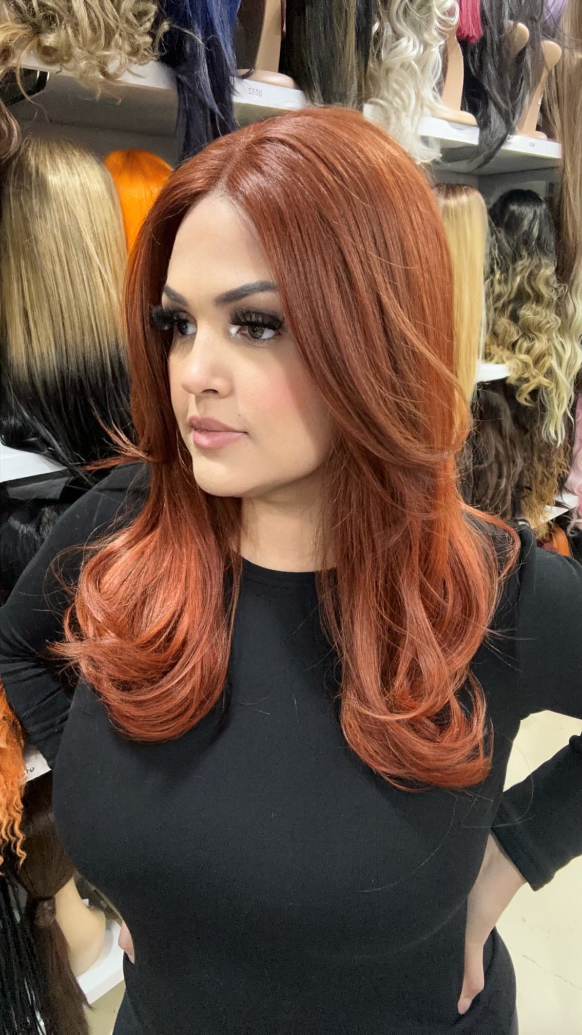 #53 Ginger - Deep Middle Part Lace Front Wig - Copper