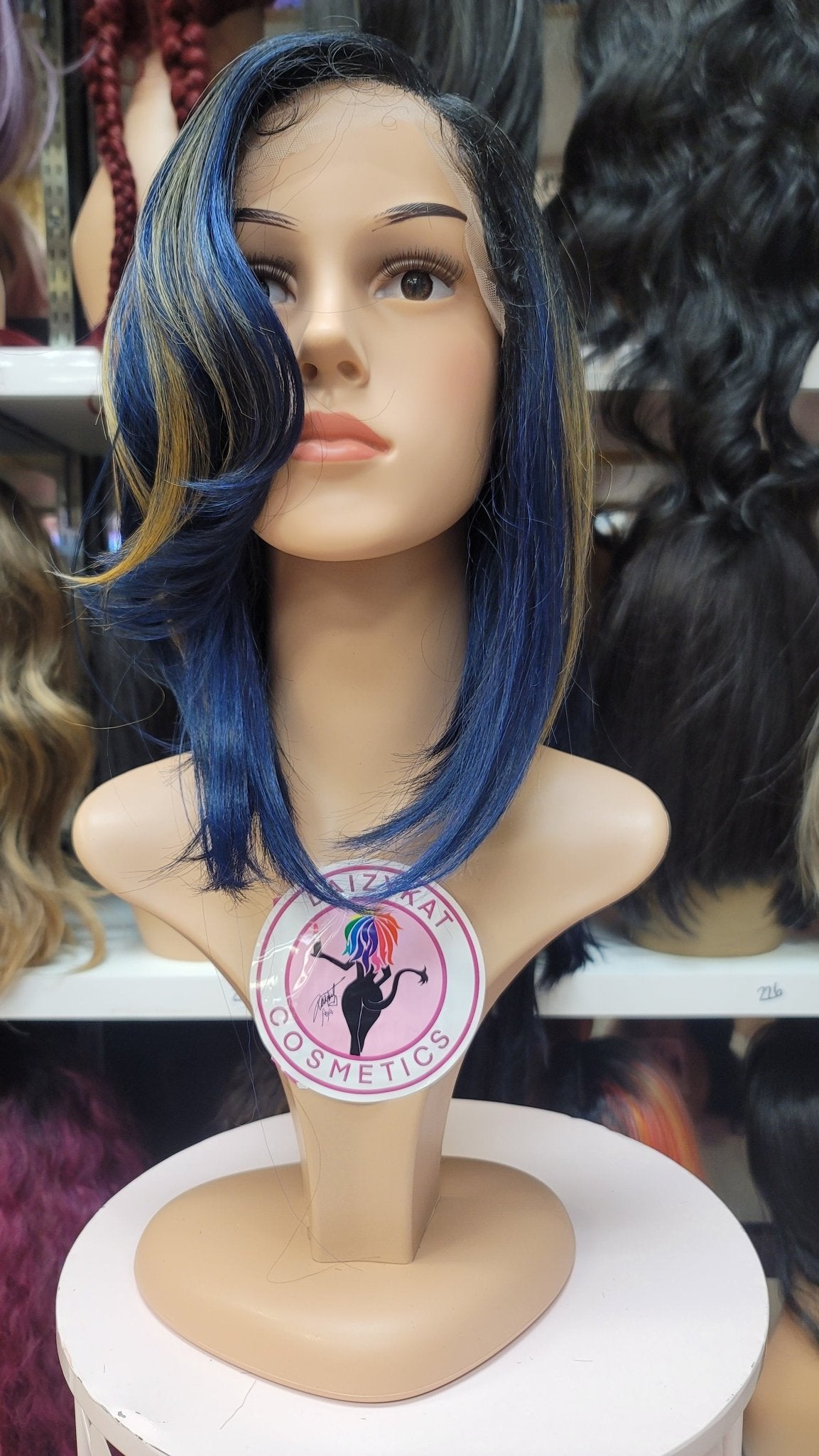 407 Candy - Left Part Wig - BLU/GLD - DaizyKat Cosmetics 407 Candy - Left Part Wig - BLU/GLD DaizyKat Cosmetics Wigs
