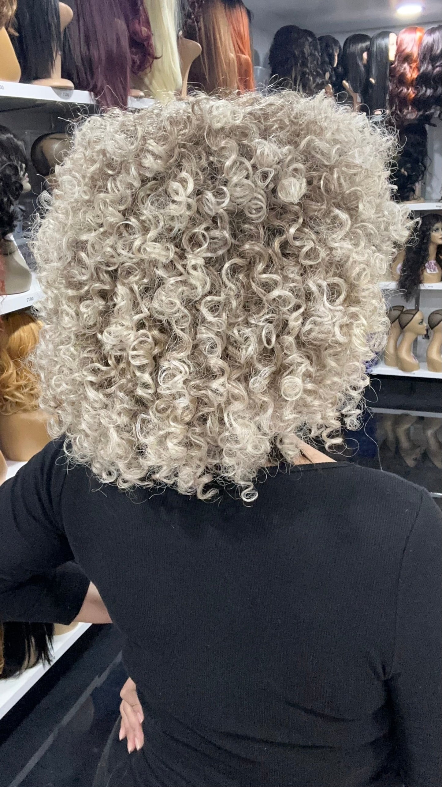 #128 Spice - Short Curly Wig - Color Ash.Blonde - The Pink Makeup Box