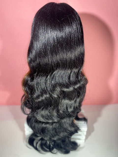 16 - FREE PARTING DEEP LACEFRONT WIG 24" LONG - The Pink Makeup Box