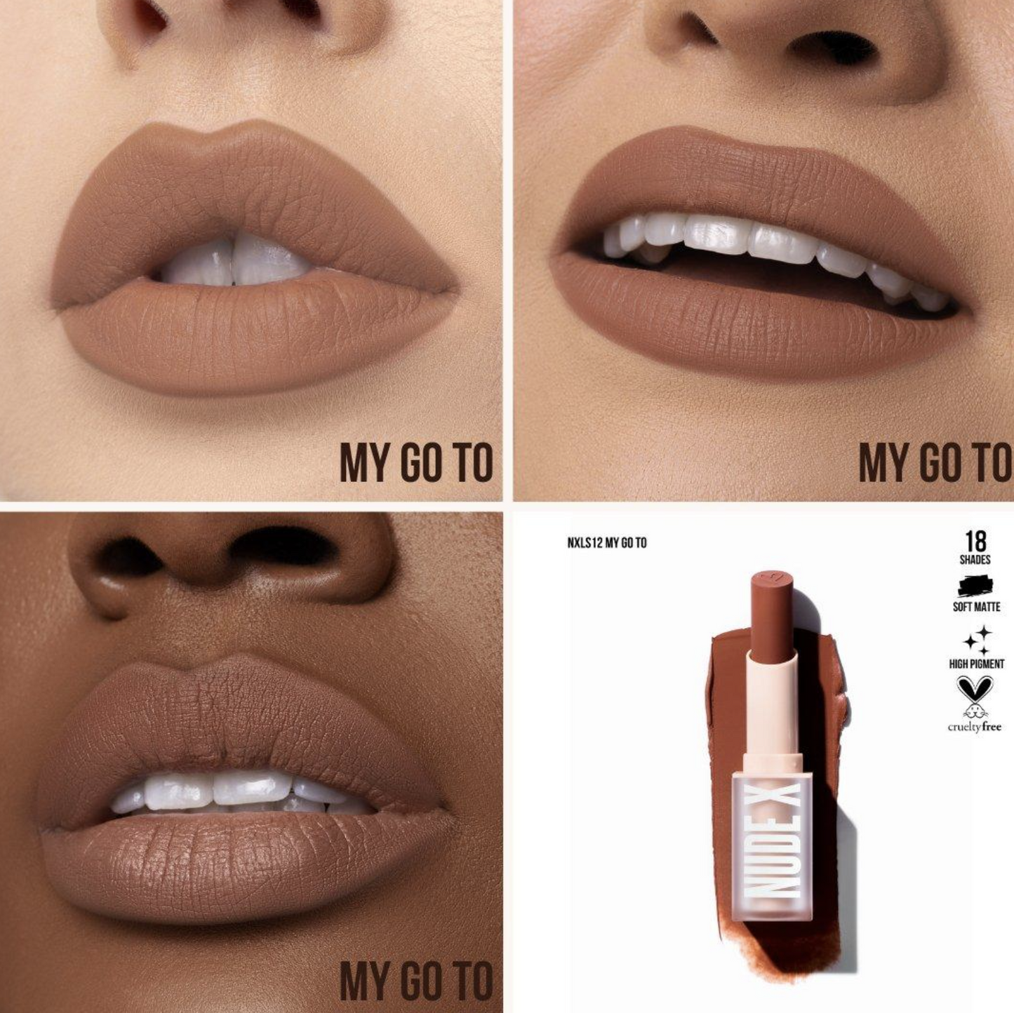 120 BIN - Nude X Soft Matte Lipstick - MY GO TO