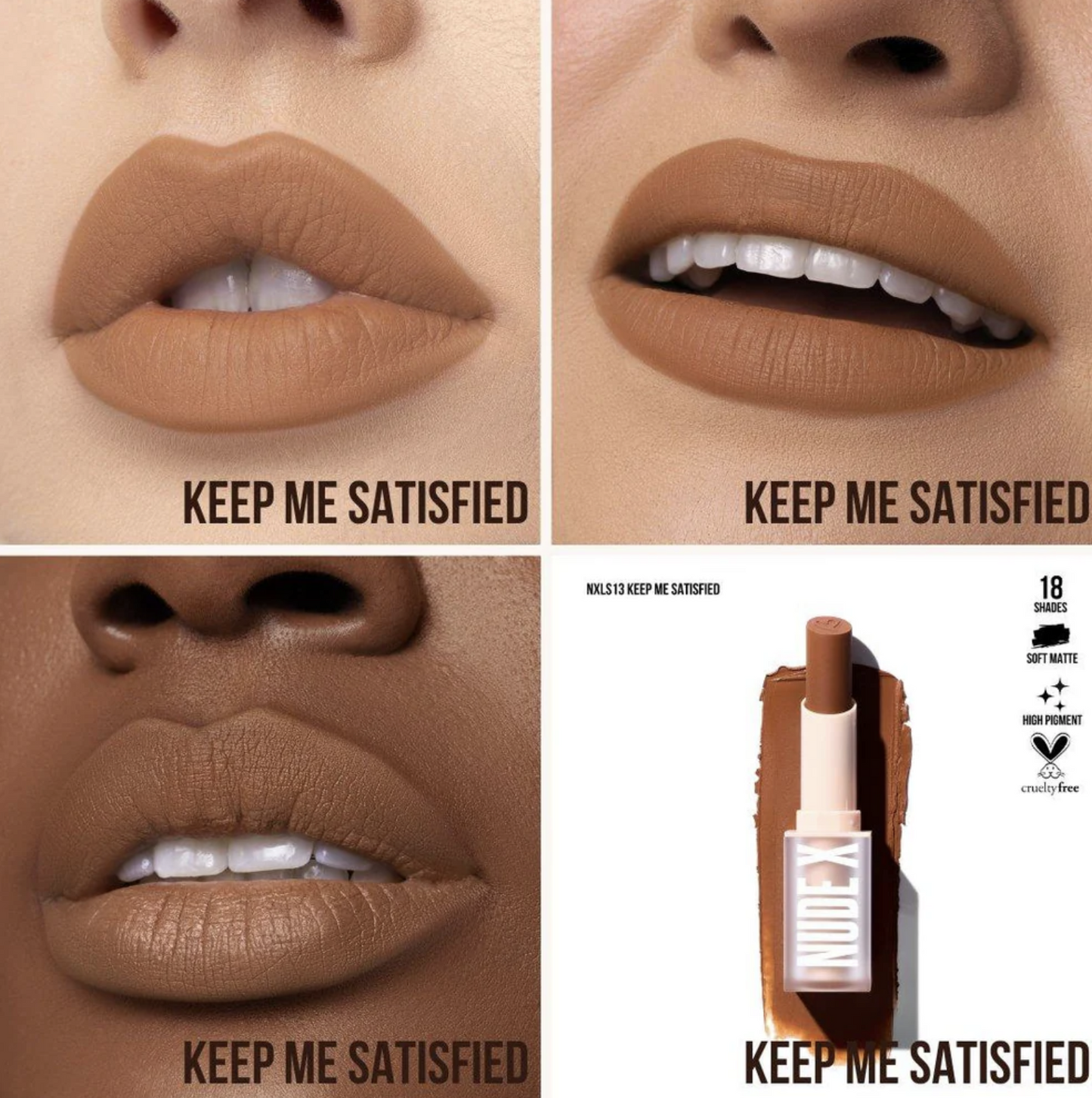 116 BIN - Nude X Soft Matte Lipstick - KEEP ME SATISFIED