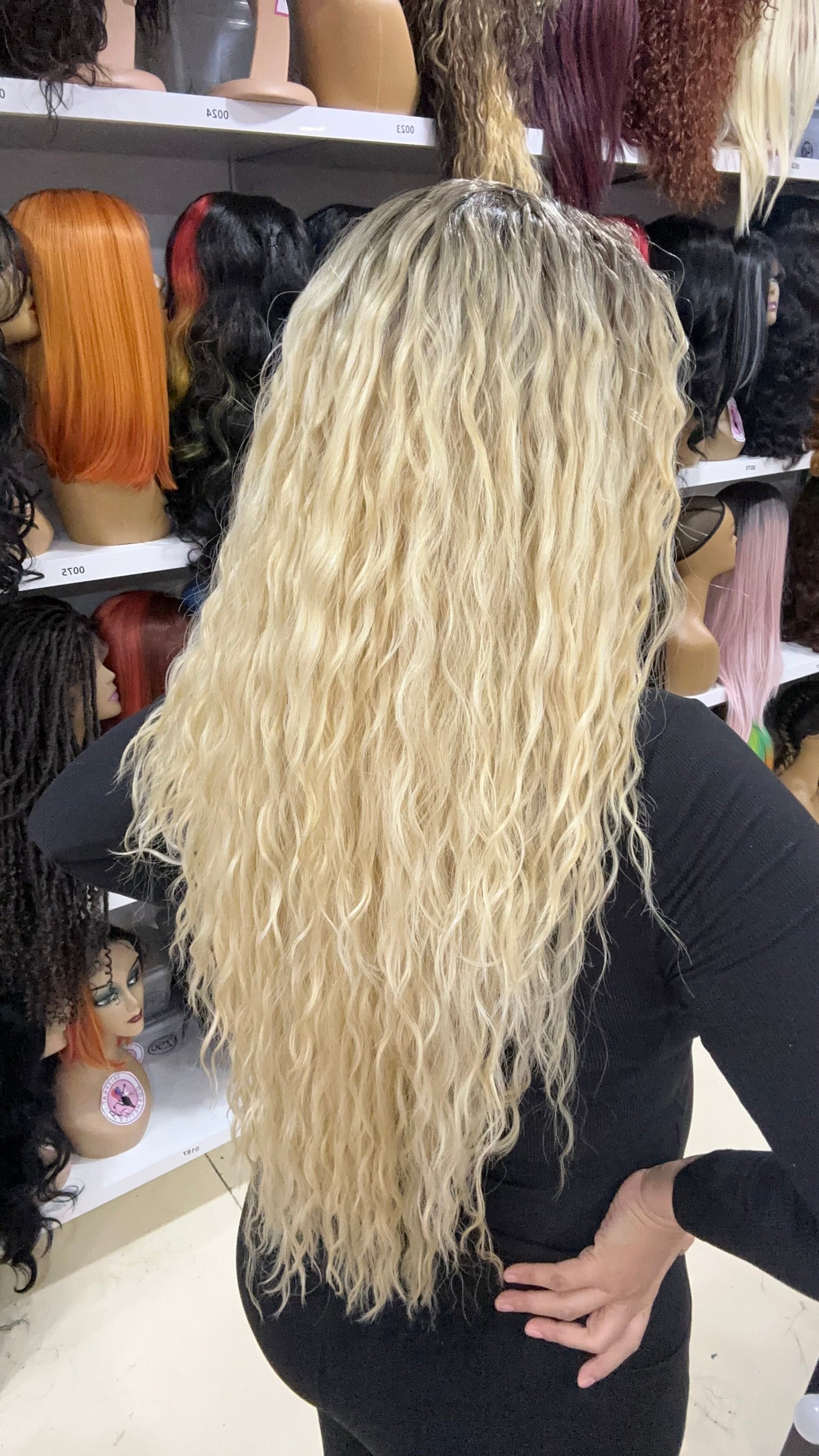 Erica - 13x4 Free Part Lace Front Wig - Color BLONDE 30in - The Pink Makeup Box