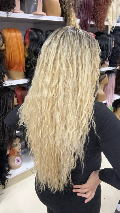 Erica - 13x4 Free Part Lace Front Wig - Color BLONDE 30in - The Pink Makeup Box