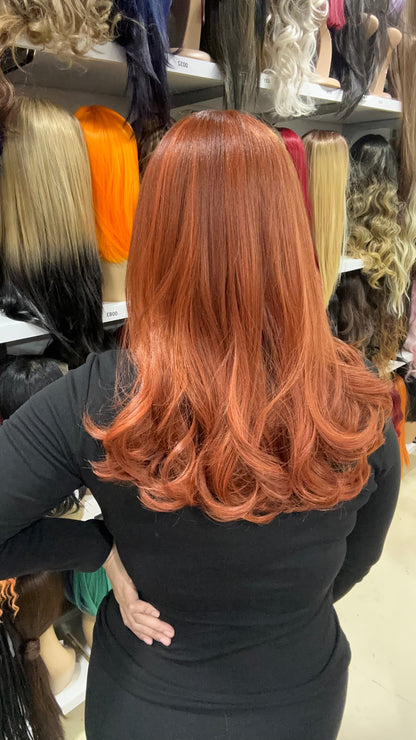 #53 Ginger - Deep Middle Part Lace Front Wig - Copper