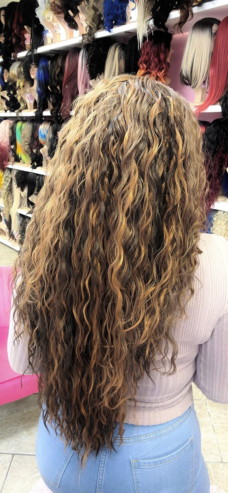 Erica - 13x4 Free Part Lace Front Wig - Color LIGHT BRN 30in - The Pink Makeup Box