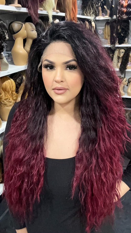 Erica - 13x4 Free Part Lace Front Wig - Color BUG 30in - The Pink Makeup Box