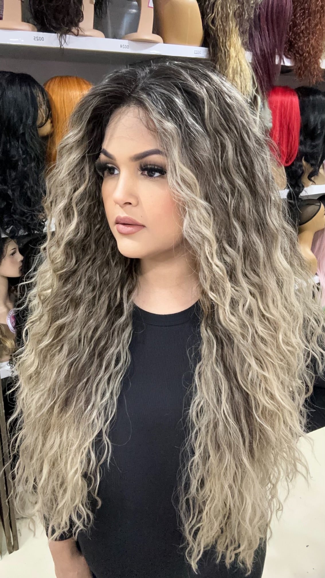 Erica - 13x4 Free Part Lace Front Wig - Color ASH BLONDE 30in - The Pink Makeup Box