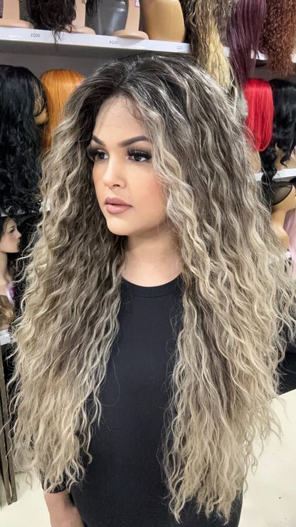 Erica - 13x4 Free Part Lace Front Wig - Color ASH BLONDE 30in - The Pink Makeup Box