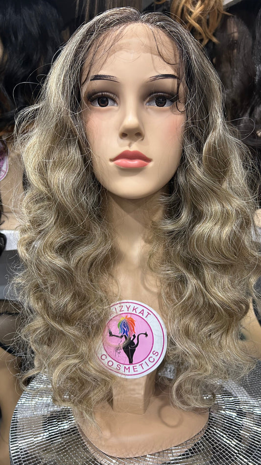 #68 April - 13x7 HD Full Lace Front Free Parting Wig - Ash.Blonde 20in - The Pink Makeup Box