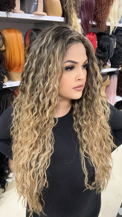 Erica - 13x4 Free Part Lace Front Wig - Honey 30in - The Pink Makeup Box