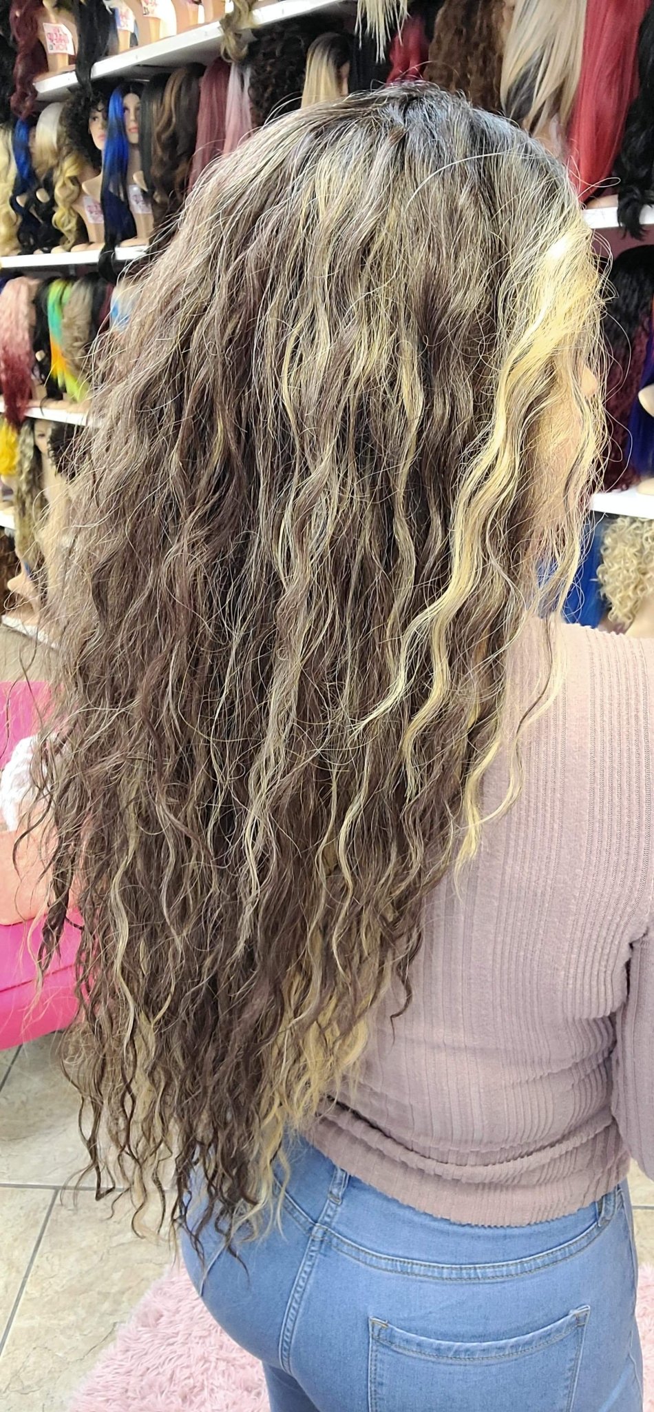 Erica - 13x4 Free Part Lace Front Wig - Color 27/613 30in - The Pink Makeup Box