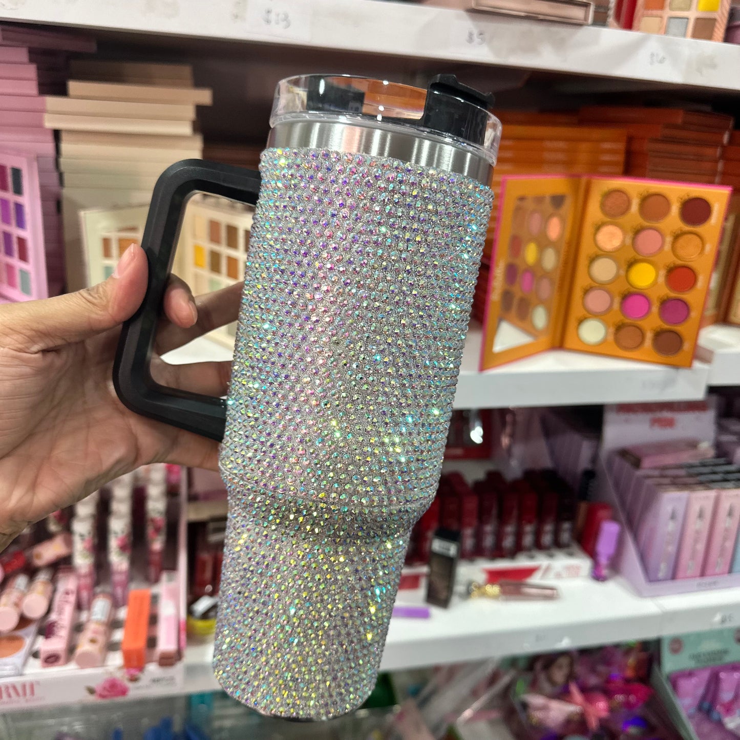 SILVER AND BLACK BLING CUP