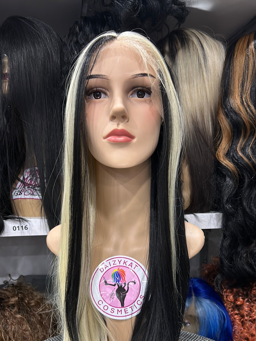 #129 Chelsea - 13x4 Free Parting Lace Front Wig - Black/613 26in - The Pink Makeup Box