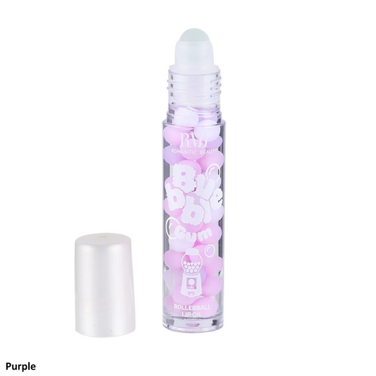 Bubble Gum Rollerball Lip Oil - Purple