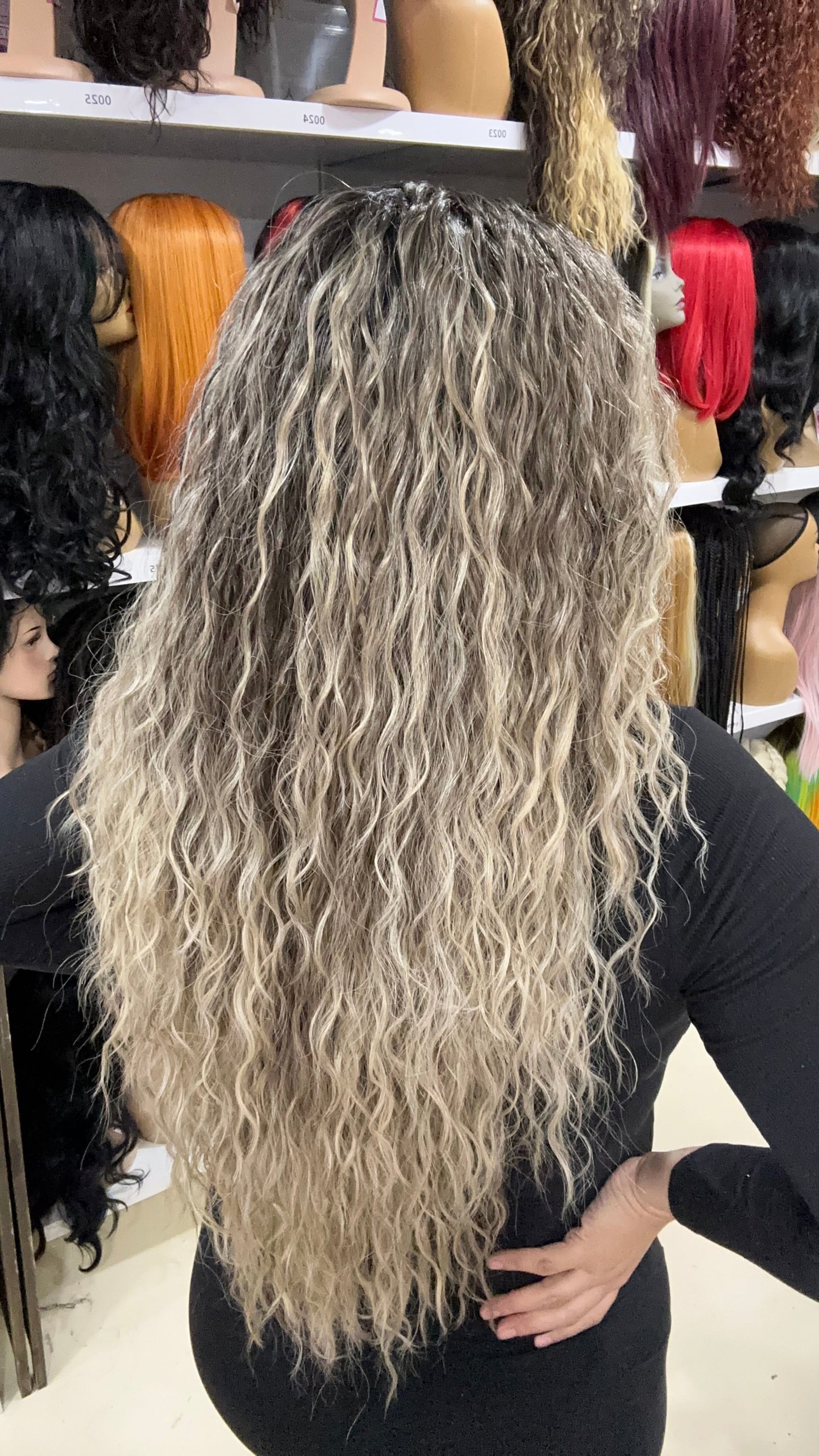 Erica - 13x4 Free Part Lace Front Wig - Color ASH BLONDE 30in - The Pink Makeup Box