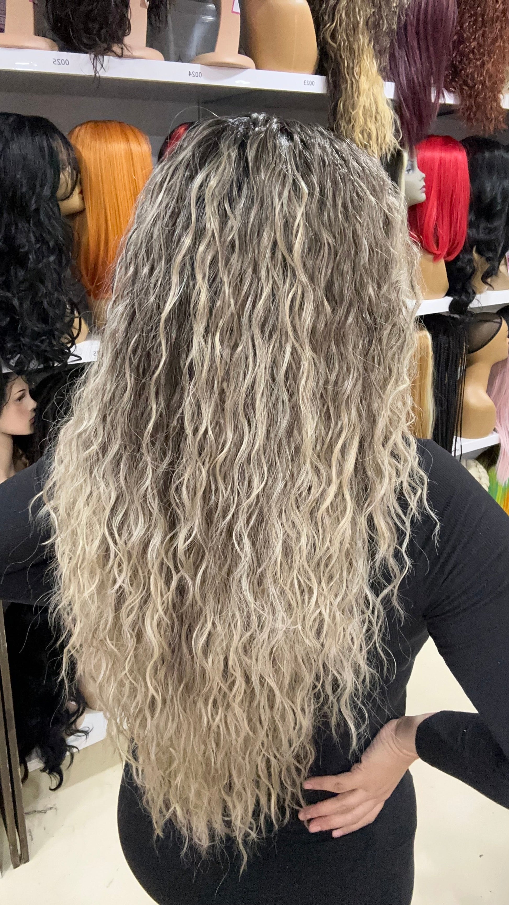 Erica - 13x4 Free Part Lace Front Wig - Color ASH BLONDE 30in - The Pink Makeup Box