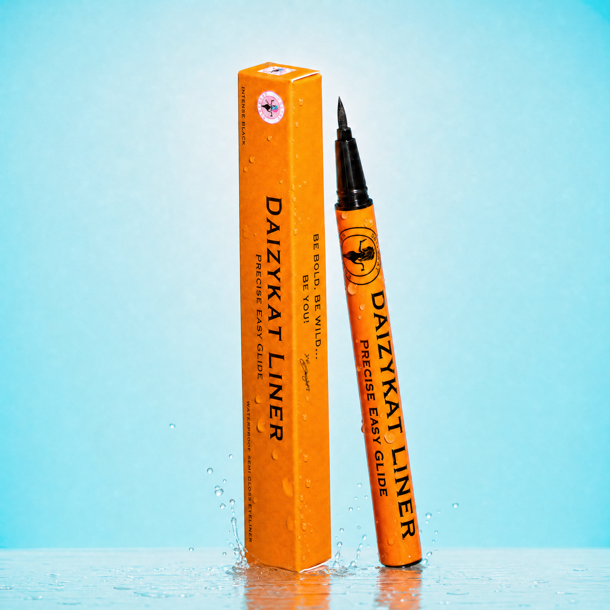 211 BIN - Waterproof Semi Gloss Intense Black Eyeliner (Orange Packaging)