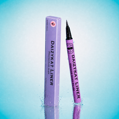 208 BIN - Waterproof Matte Intense Black Eyeliner (Purple Packaging)