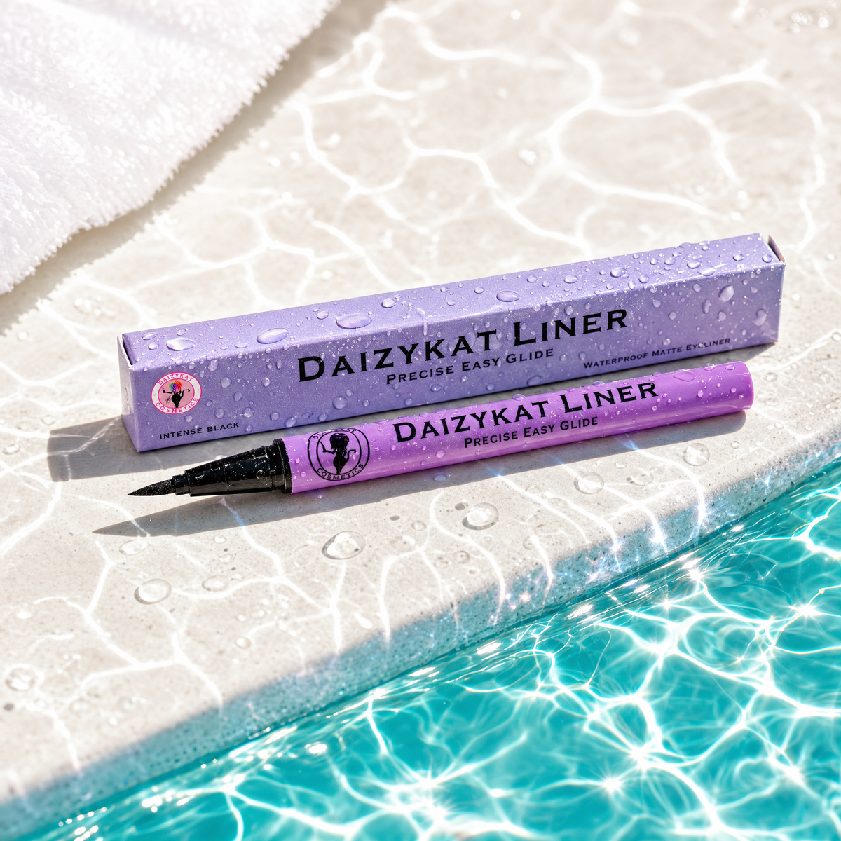 208 BIN - Waterproof Matte Intense Black Eyeliner (Purple Packaging)