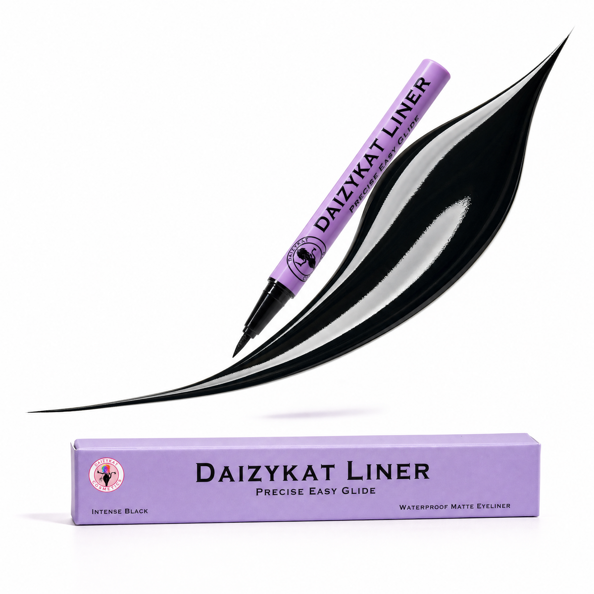 208 BIN - Waterproof Matte Intense Black Eyeliner (Purple Packaging)