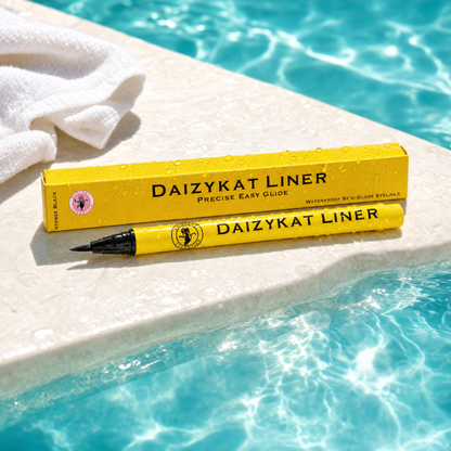 Waterproof Semi Gloss Intense Black Eyeliner (Yellow Packaging)