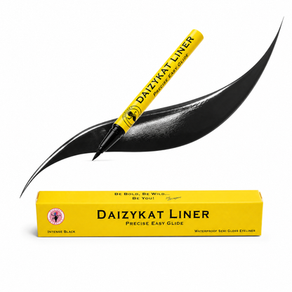 Waterproof Semi Gloss Intense Black Eyeliner (Yellow Packaging)