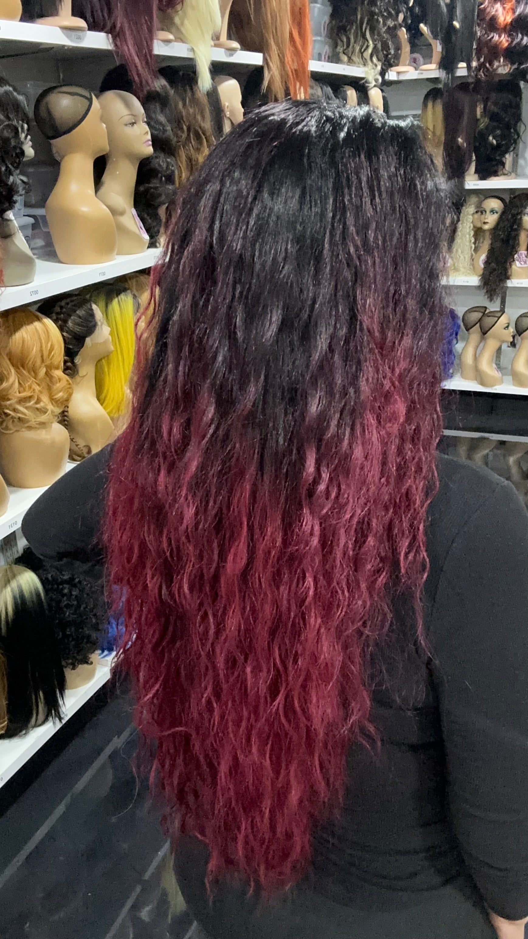 Erica - 13x4 Free Part Lace Front Wig - Color BUG 30in - The Pink Makeup Box