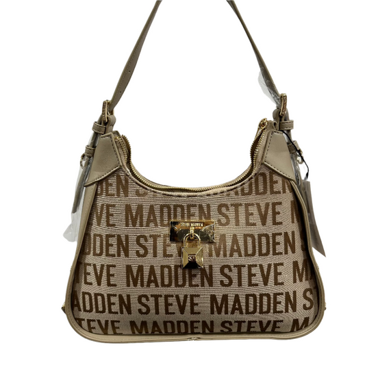 Steve Madden Beige Lock Bag