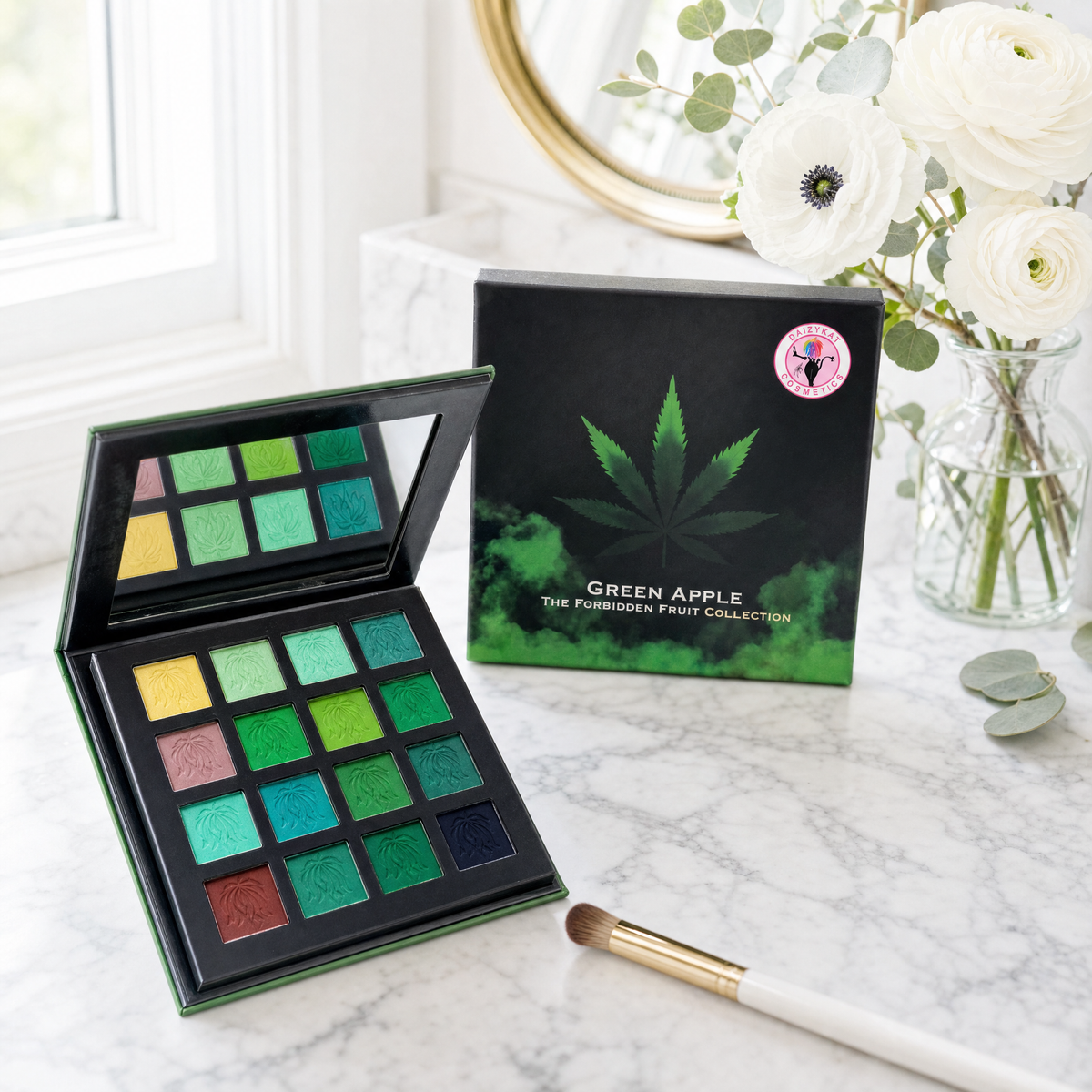 37 BIN - GREEN APPLE EYESHADOW PALETTE - All The Greens You'll Ever Need!
