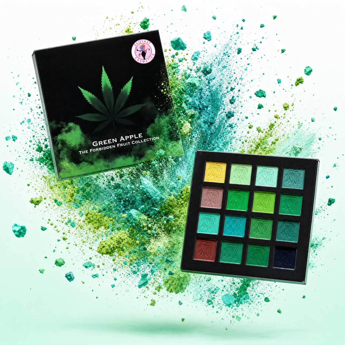 37 BIN - GREEN APPLE EYESHADOW PALETTE - All The Greens You'll Ever Need!