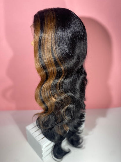 16 - FREE PARTING DEEP LACEFRONT WIG 24" LONG - The Pink Makeup Box