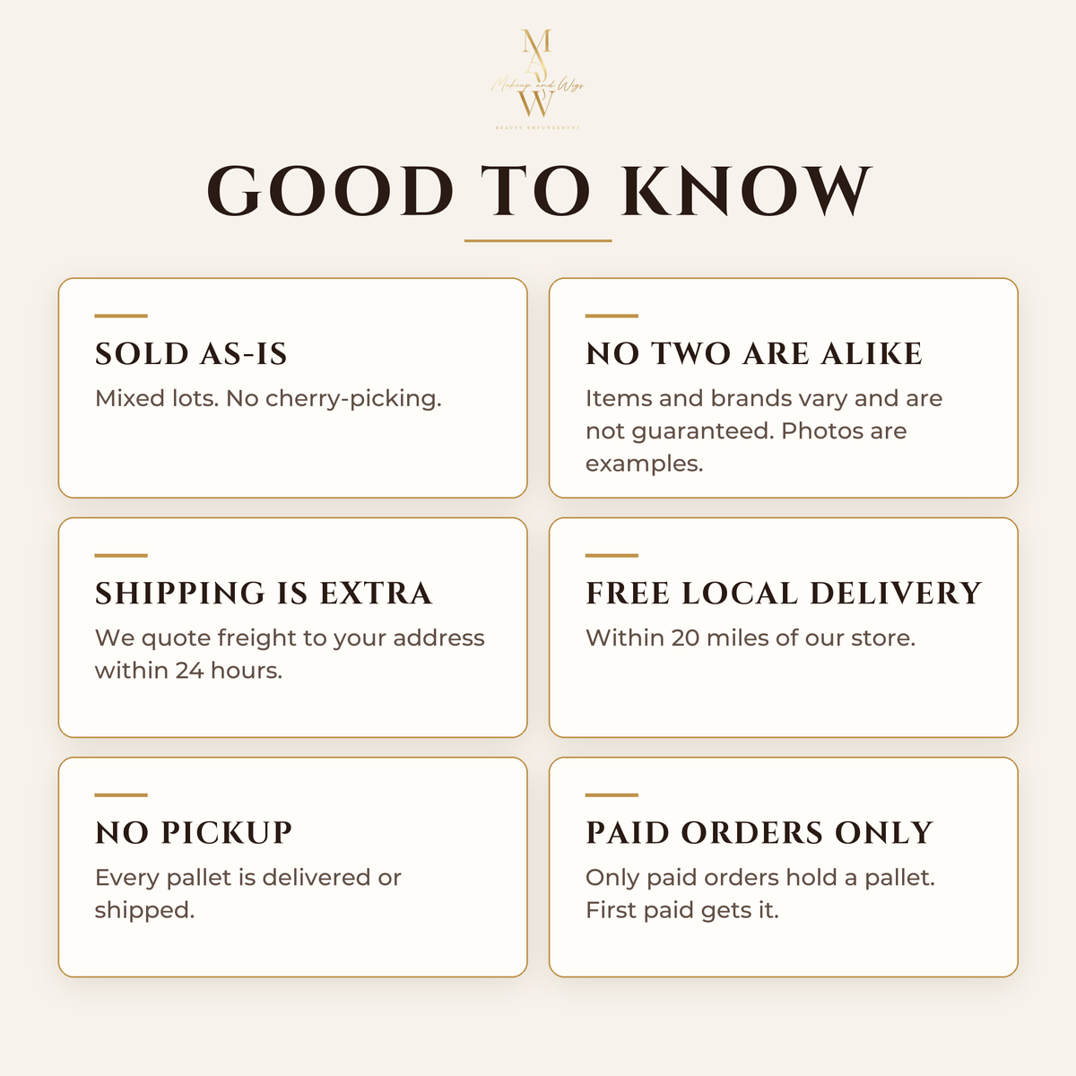 Wholesale Overstock Makeup Pallet