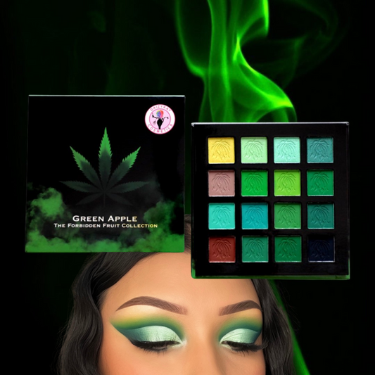 GREEN APPLE EYESHADOW PALETTE - All The Greens You'll Ever Need!! - The Pink Makeup Box