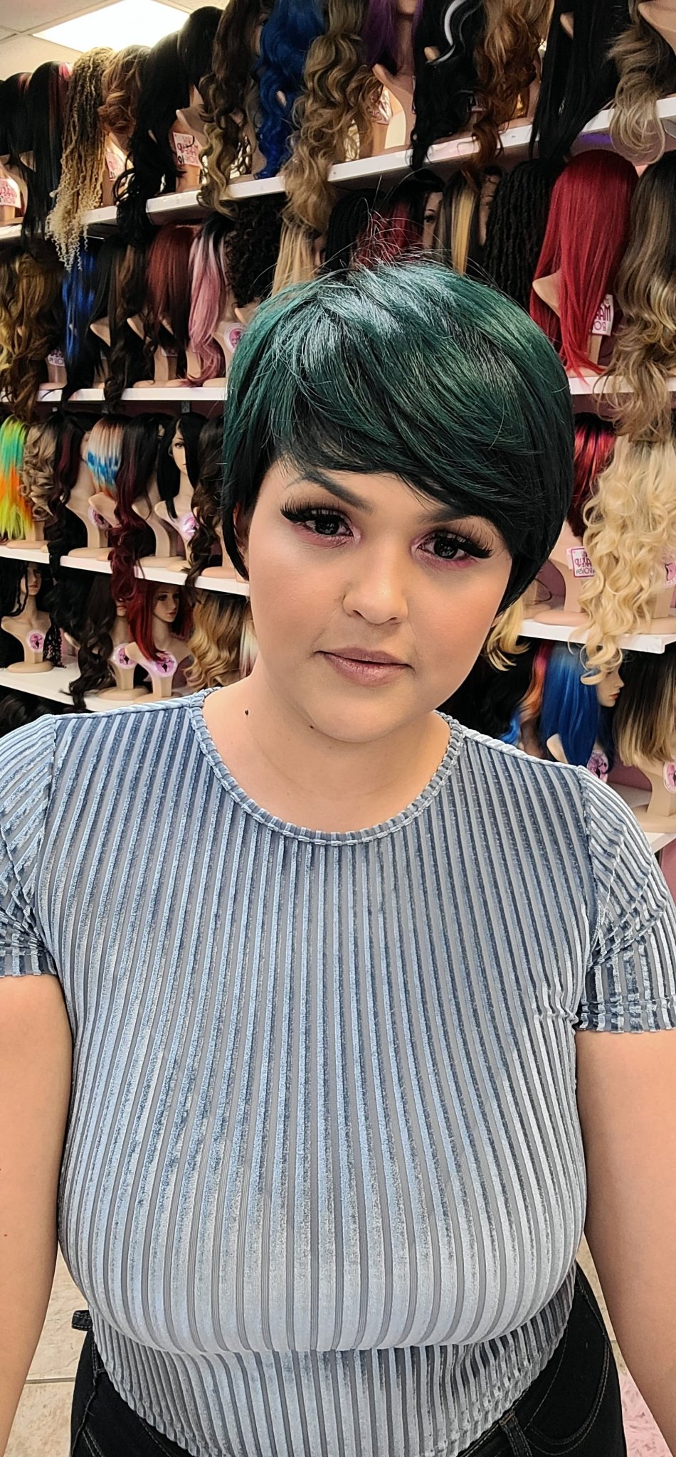 Aria - BOY PRO CUT WIG - Color 1B/Green - The Pink Makeup Box