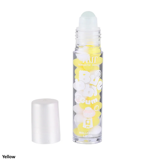 Bubble Gum Rollerball Lip Oil - Yellow