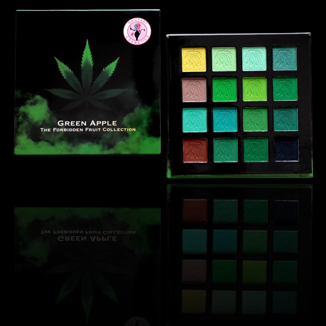 GREEN APPLE EYESHADOW PALETTE - All The Greens You'll Ever Need!! - The Pink Makeup Box