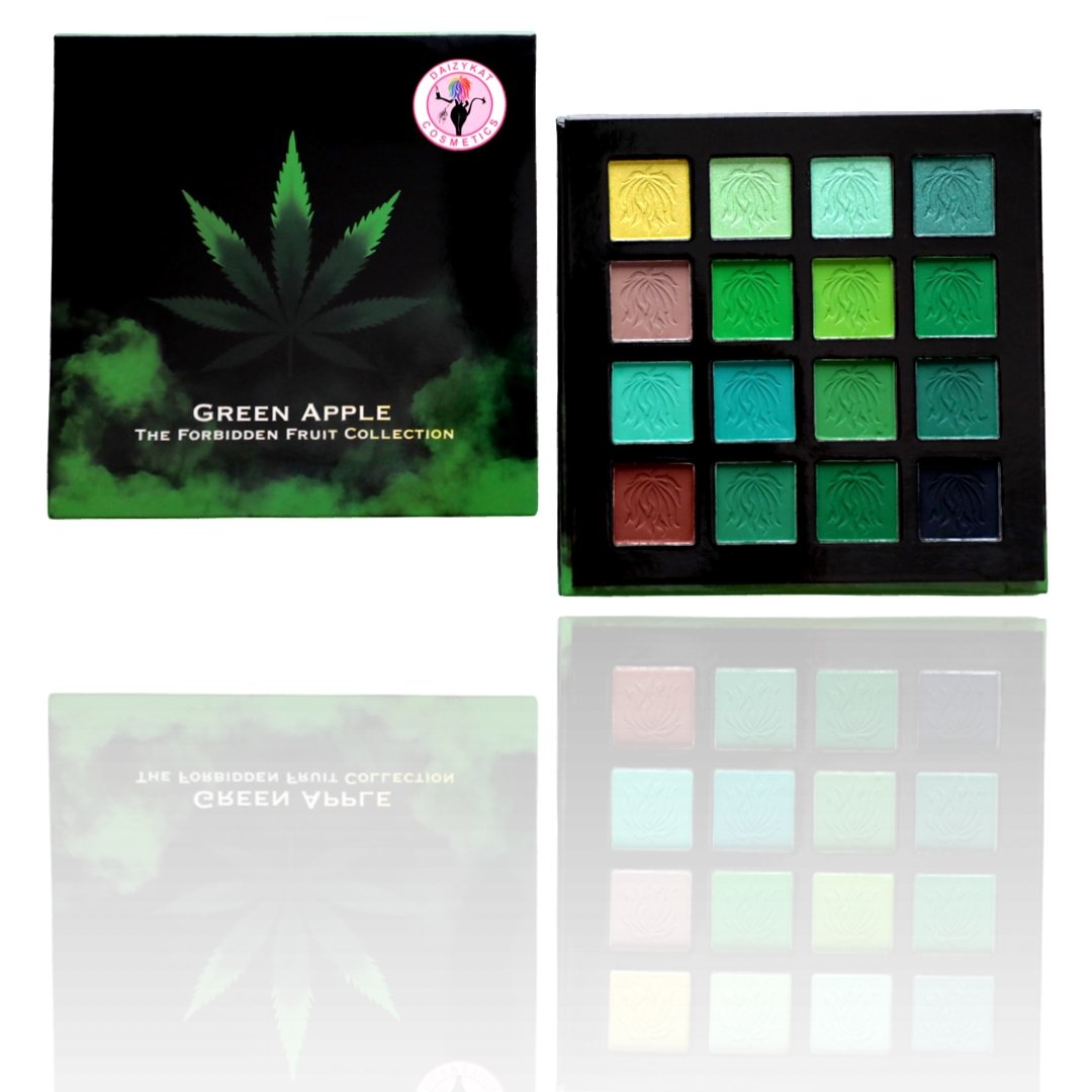 GREEN APPLE EYESHADOW PALETTE - All The Greens You'll Ever Need!! - The Pink Makeup Box