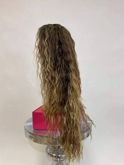 Pre-Order Erica - 13x4 Free Part Lace Front Wig - Med. Blonde 30in - The Pink Makeup Box