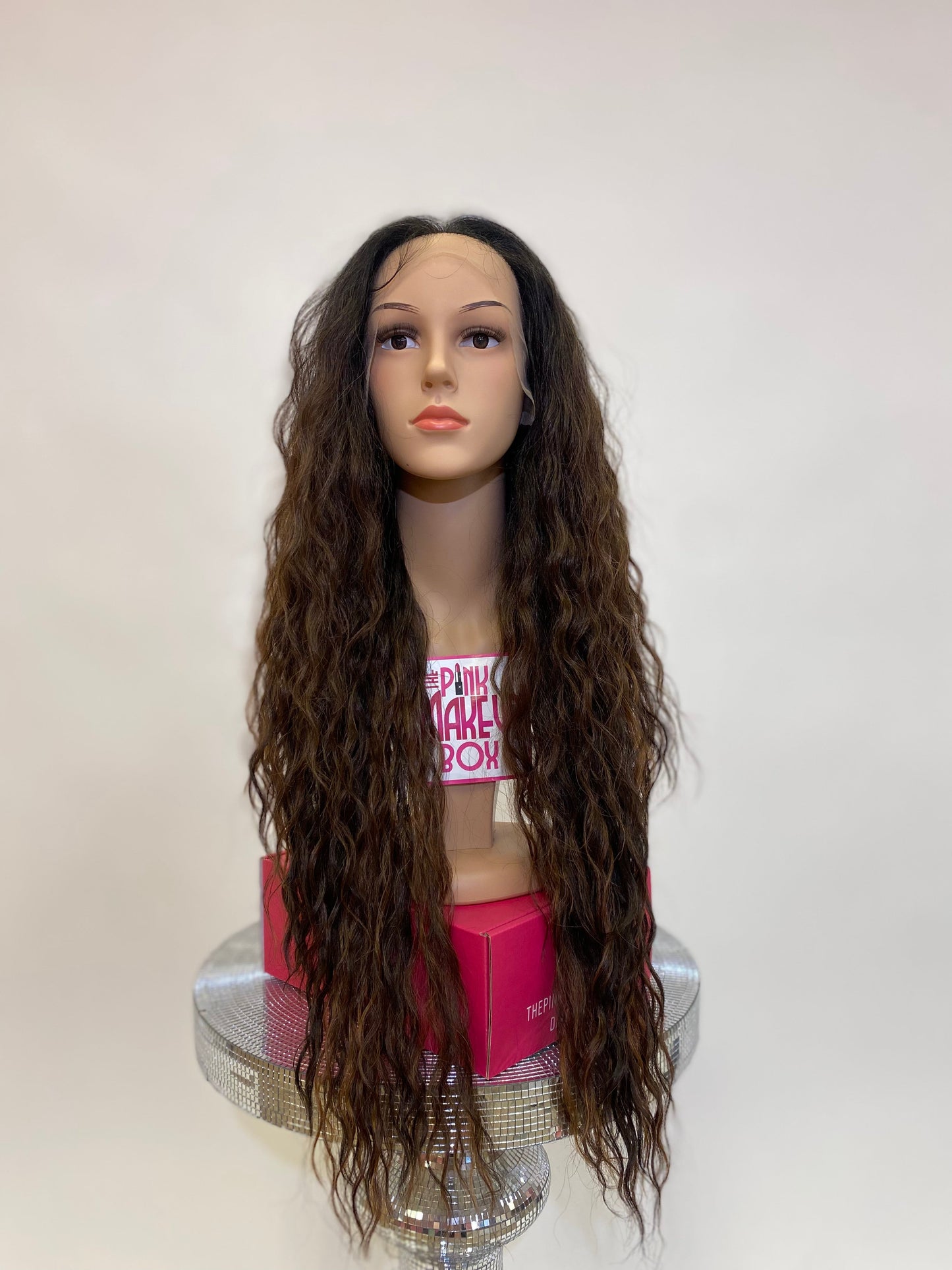 Erica - 13x4 Free Part Lace Front Wig - Color Brown 30in - The Pink Makeup Box