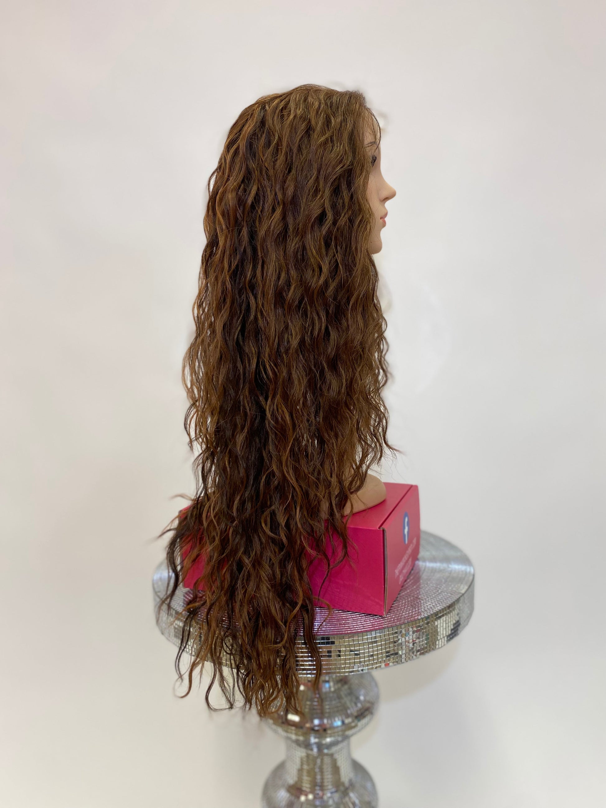 Erica - 13x4 Free Part Lace Front Wig - Color LIGHT BRN 30in - The Pink Makeup Box