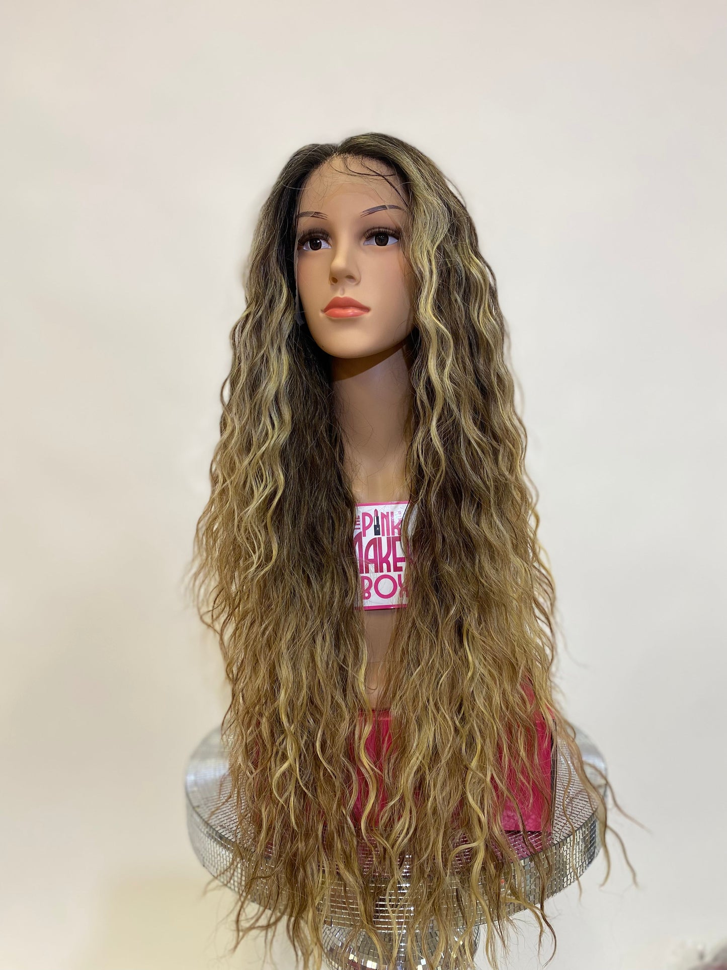 Pre-Order Erica - 13x4 Free Part Lace Front Wig - Med. Blonde 30in - The Pink Makeup Box