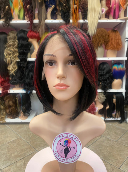 36 RACHEL - 13x4 Free Part Lace Front Wig - 1B/CHERRY - DaizyKat Cosmetics 36 RACHEL - 13x4 Free Part Lace Front Wig - 1B/CHERRY DaizyKat Cosmetics Wigs