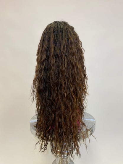 Erica - 13x4 Free Part Lace Front Wig - Color Brown 30in - The Pink Makeup Box