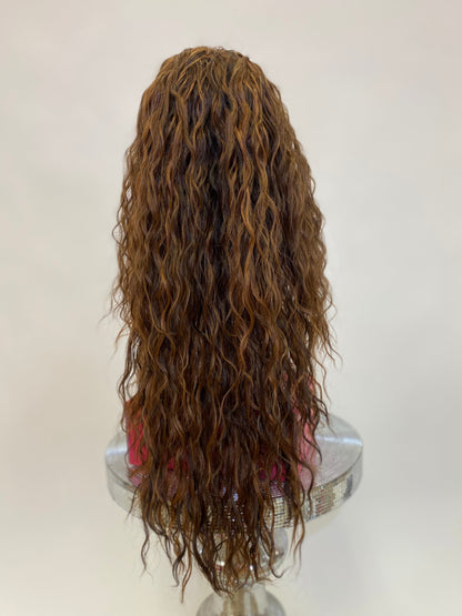 Erica - 13x4 Free Part Lace Front Wig - Color LIGHT BRN 30in - The Pink Makeup Box