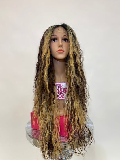 Erica - 13x4 Free Part Lace Front Wig - Color 27/613 30in - The Pink Makeup Box