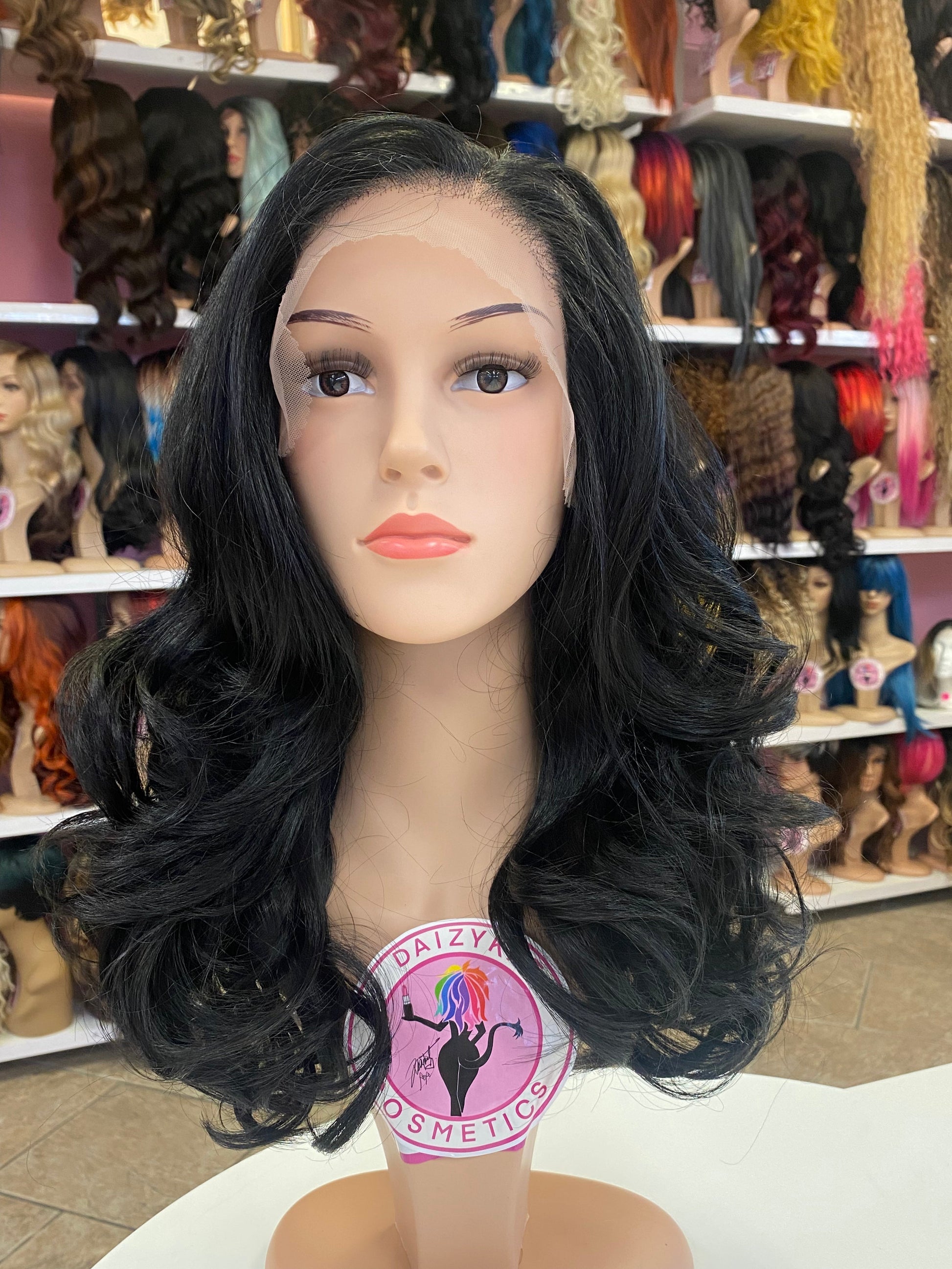 Helen - 13x4 Free Part Lace Front Wig - 1B - DaizyKat Cosmetics Helen - 13x4 Free Part Lace Front Wig - 1B DaizyKat Cosmetics Wigs