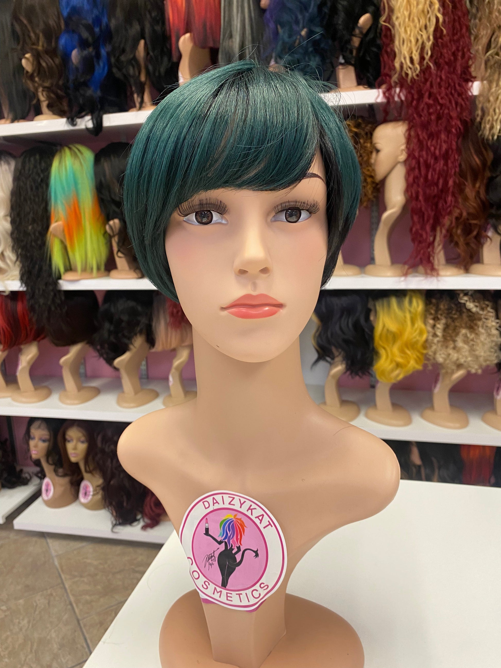 Aria - BOY PRO CUT WIG - Color 1B/Green - The Pink Makeup Box