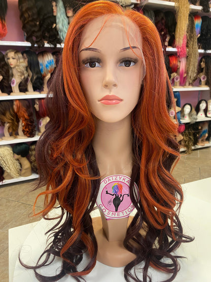 345 Dani - 13x4 Free Part Lace Front Wig -ORANGE/99J - DaizyKat Cosmetics 345 Dani - 13x4 Free Part Lace Front Wig -ORANGE/99J DaizyKat Cosmetics Wigs