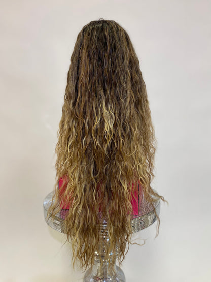 Pre-Order Erica - 13x4 Free Part Lace Front Wig - Med. Blonde 30in - The Pink Makeup Box